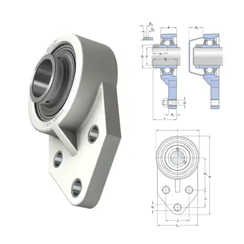 3-bolt bracket flanged Food