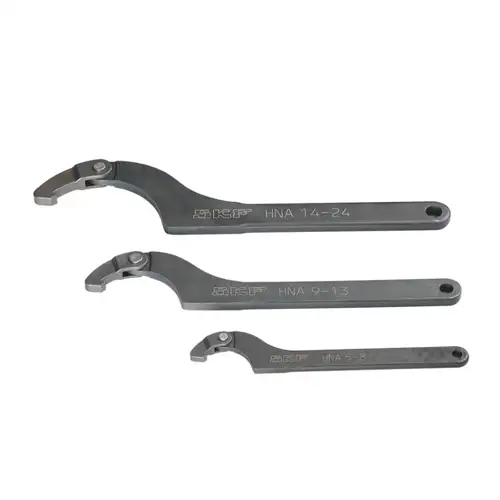 Adjustable hook spanners
