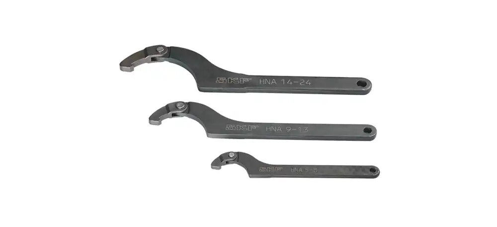 Adjustable hook spanners