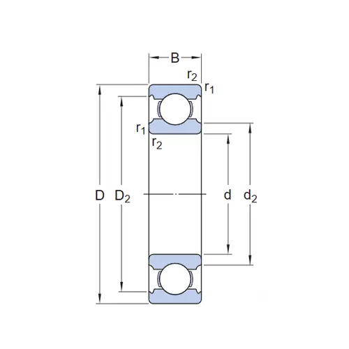 SKF W 607 ตลับลูกปืนสแตนเลส