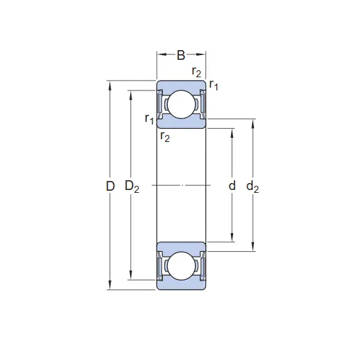 SKF W 6002 - 2RS1/VP311 ตลับลูกปืนสแตนเลส